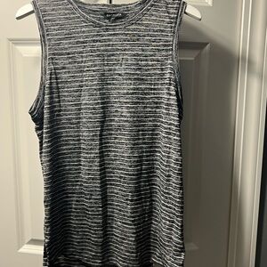 Athleta Black and White Striped Tank Top